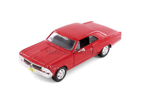 1966 Chevy Chevelle SS 396 Hardtop, Red - Showcasts 37960/2 - 1/24 Scale Diecast Model Toy Car (1 Car, No Box)