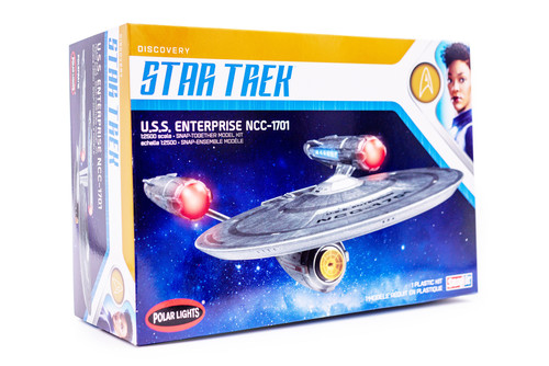 Star Trek Discovery U.S.S. NCC-1701, Gray - Polar Lights POL971M/12 - 1/2500 Scale Model Kit