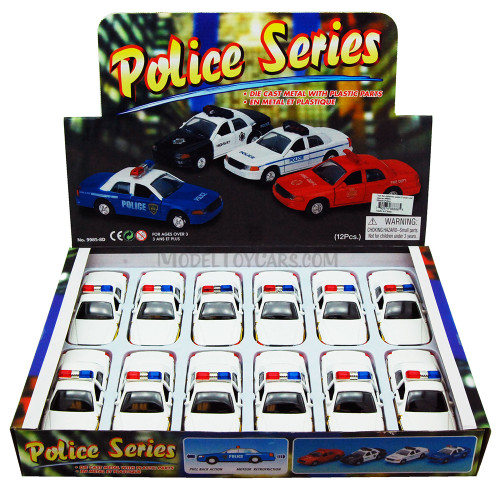 Box of 12 Illinois State Police Car, White - Showcasts 9985IL - 5" Scale Diecast Model Toy Cars