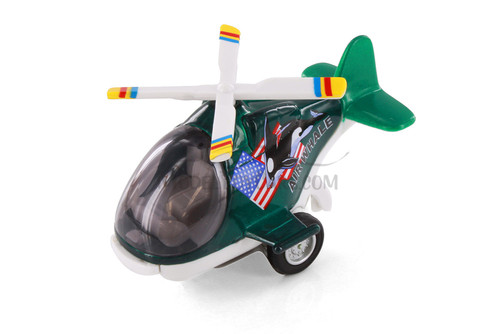 Air Whale Helicopter, Green - Showcasts 408D - 5" Scale Diecast Model Toy Plane