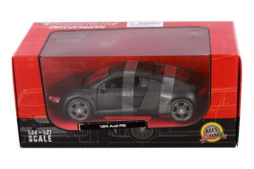 Audi R8 Hard Top, Matte Black - Showcasts 38281BK - 1/24 Scale Diecast Model Toy Car