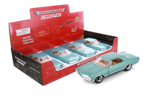1965 Buick Riviera Hardtop, Blue - Showcasts 37214 - 1/26 Scale Diecast Model Toy Car
