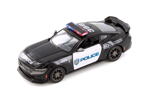 2024 Ford Mustang Dark Horse Police Edition, Black - Kinsmart 5455DP - 1/38 Scale Diecast Model Car