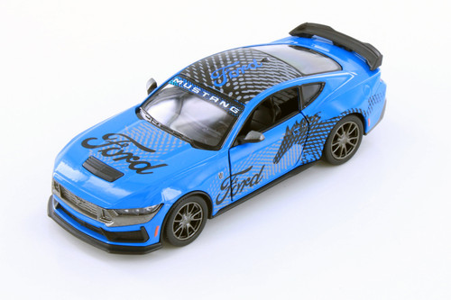 2024 Ford Mustang Dark Horse Livery Edition, Blue - Kinsmart 5455DF - 1/38 Scale Diecast Model Car