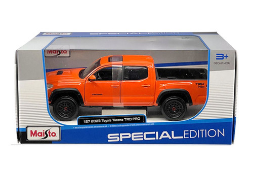 2023 Toyota Tacoma TRD PRO Pickup Truck, Orange - Maisto 32910OR - 1/27 Scale Diecast Model Toy Car