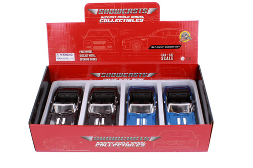 Box of 4 1967 Chevy Camaro SS Convertible, Asstd - Showcasts 77301D - 1/24 Scale Diecast Model Toy Cars