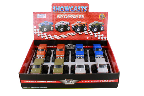 Box of 8 Mighty Monster Trucks, Assortment - Showcasts 76559D - 5" Scale Diecast Model Toy Cars
