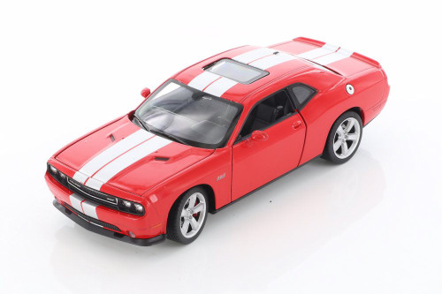 2013 Dodge Challenger SRT, Red - Welly 24049/4D - 1/24 scale Diecast Model Toy Car