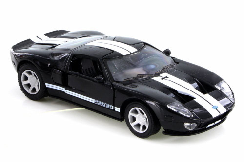 2005 Ford GT40, Black w/ White Stripes - New Ray SS-50931A - 1/32 Scale Diecast Model Toy Car