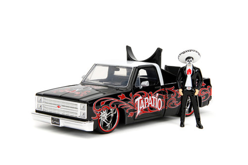 1985 Chevy C10 Pickup Truck w/Charro Man Figure - Tapatio Day of