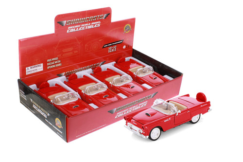 1956 Ford Thunderbird Convertible, Red - Showcasts 71215D - 1/24 Scale Diecast Model Toy Car