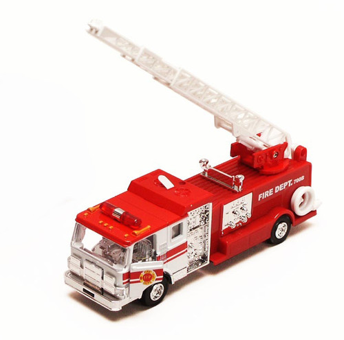 Sonic Rescue Fire Engine w/IC Sound & Light, White - Showcasts 7000IC - 7" Scale Diecast Model Toy Car