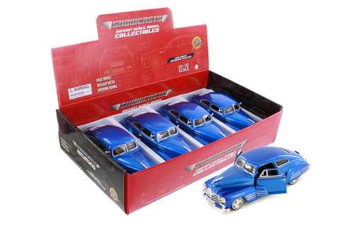 1948 Chevy Aerosedan Fleetline Hard Top, Blue - Showcasts 77266D - 1/24 Scale Diecast Model Toy Car