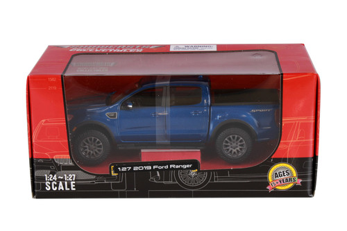 2019 Ford Ranger, Pickup Truck Blue - Showcasts 38521BU - 1/27 Scale Diecast Model Toy Car