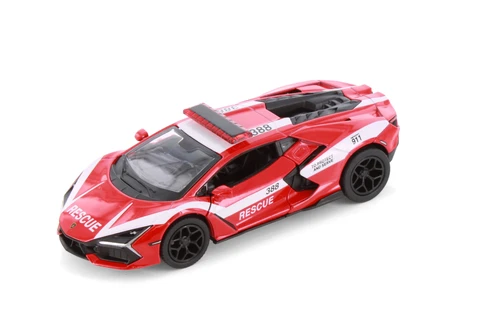 Lamborghini Revuelto Firefighter Edition, Red - Kinsmart 5459DPR - 1/38 Scale Diecast Model Toy Car