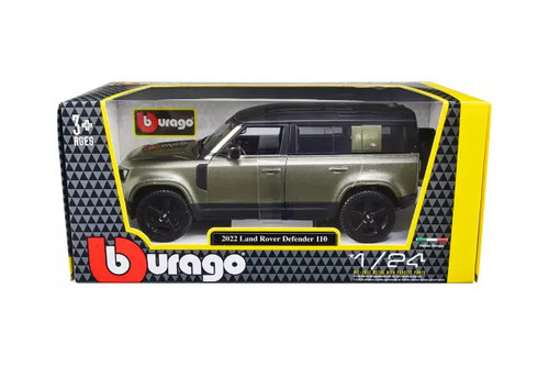 2022 Land Rover Defender 110, Silver Green SUV - Bburago 21101GN
