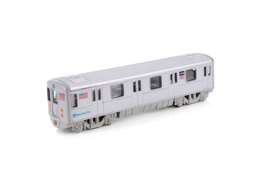 Metro Subway NYC N Line Train w/Graffiti, Silver - Showcasts 55934 - 7" Scale Diecast Model Toy Train