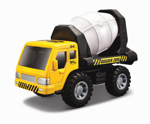Builder Zone Cement Mixer Truck, Yellow - Maisto 25203 - 4.75" Scale Diecast Model Toy Car