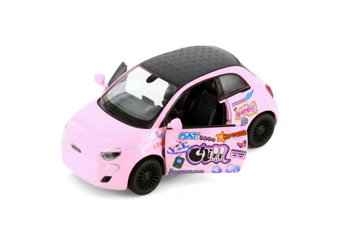Fiat 500E Livery Edition, Pink - Kinsmart 5440DYF - 1/28 Scale