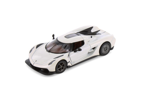 Koenigsegg Jesko Absolut, White - Kinsmart 5473D - 1/36 Scale Diecast Model Toy Car