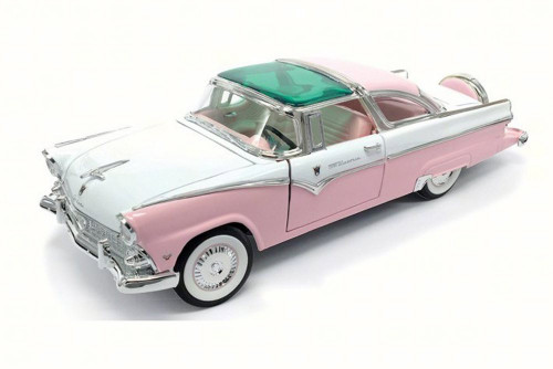 1955 Ford Crown Victoria, Pink - Lucky 92138 - 1/18 Scale Diecast Model Toy Car