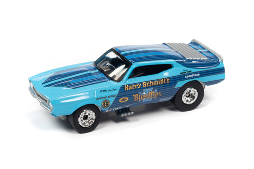 Richard Tharp 1973 Ford Mustang Blue Max FC, Blue w/Race Graphics - RC2 RC014/48 - 1/64 Scale Diecast Model Toy Car