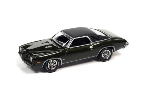 1973 Pontiac Grand Am, Golden Olive Poly - Johnny Lightning JLCG026/48B - 1/64 Scale Diecast Model Toy Car