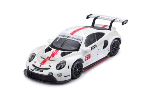 2019 Porsche 911 RSR, White - Bburago 18-38302 - 1/43 Scale Diecast Model Toy Car