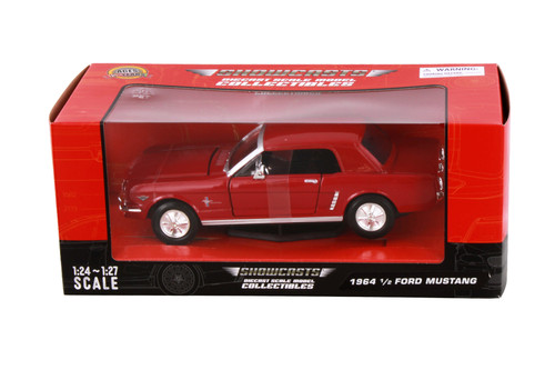 1964 1/2 Ford Mustang Hardtop, Red - Showcasts 77273R - 1/24 Scale Diecast Model Toy Car