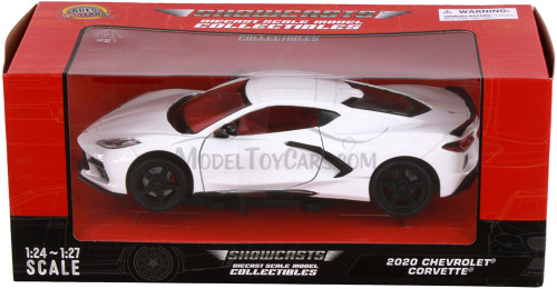 2020 Chevy® Corvette® C8 Stingray Hardtop, White - Showcasts® 71360WT - 1/24 Scale Diecast Model Toy Car