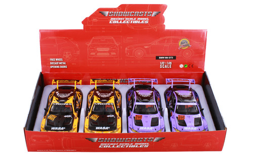 Box of 4 BMW M4 GT3 WASA Racing Livery, ASSTD - Showcasts 68296D - 1/24 Scale Diecast Model Toy Cars