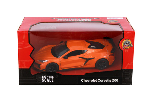 Chevy Corvette Z06, Orange - Showcasts 68289WR - 1/24 Scale Diecast Model Toy Car