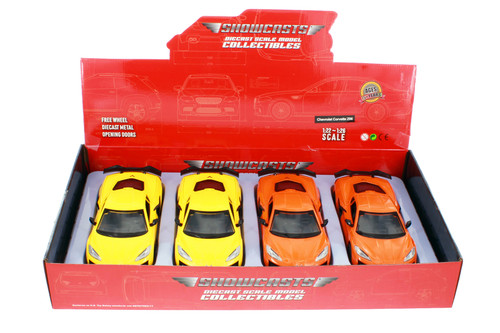Box of 4 Chevy Corvette Z06, Assortment - Showcasts 68289D - 1/24 Scale Diecast Model Toy Cars