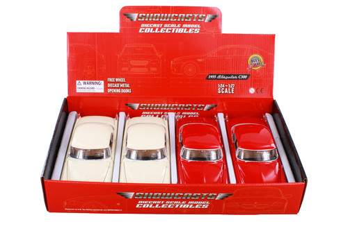 Box of 4 1955 Chrysler C300 Hardtop, ASSTD - Showcasts 77302D - 1/24 Scale Diecast Model Toy Cars