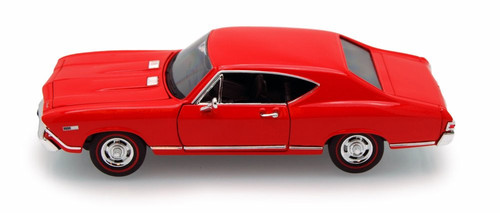 1968 Chevy Chevelle SS396 , Red - Welly 29397 - 1/24 scale Diecast Model Toy Car (No Box)
