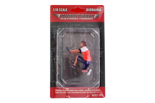 Race Crew Figure #1, Red/White - Showcasts AD-19001 - 1/18 Scale Figurine - Diorama Accessory