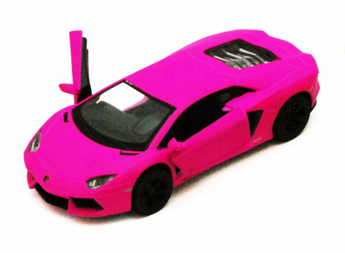Lamborghini Aventador LP700-4, Hot Pink - Kinsmart 5370D - 1/38 scale Diecast Model Toy Car