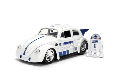 1959 Volkswagen Drag Beetle w/R2-D2 Figure, Star Wars - Jada Toys 36912 - 1/24 Scale Diecast Model Toy Car