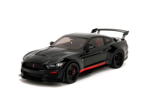 2022 Ford Shelby GT500 "Code Red" w/Display Base, Black - Jada Toys 36385 - 1/18 Scale Diecast Model Toy Car