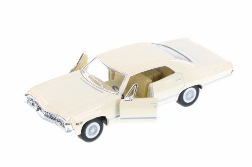 1967 Chevy Impala Hard Top, White - Kinsmart 5418D - 1/43 Scale Diecast Model Toy Car