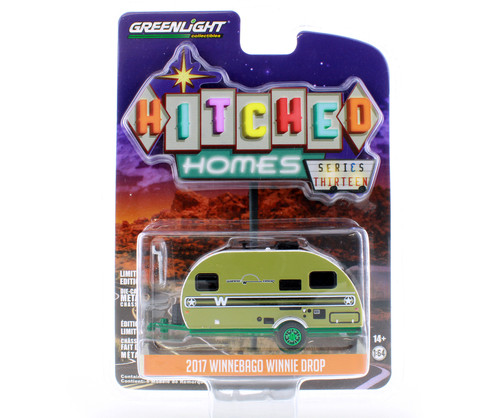 GREEN MACHINE 2017 Winnebago  Winnie Drop, Green - Greenlight 34130E/48 - 1/64 Scale Diecast Model Toy Car