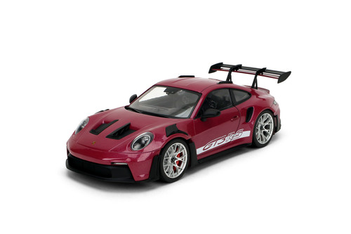 Porsche 911 GT3 RS w/Display Base, Cabernet Red - Jada Toys 36469 - 1/18 Scale Diecast Model Toy Car