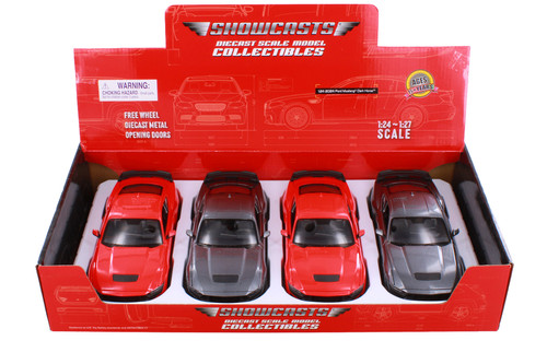 Box of 4 2024 Ford Mustang Dark Horse, ASSTD - Showcasts 37925 - 1/24 Scale Diecast Model Toy Cars
