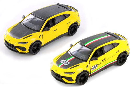 Lamborghini Urus Performante 2-Pack, Yellow - Kinsmart - 1/40 Scale Diecast Model Toy Car