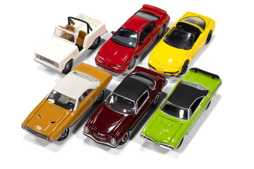 Box of 6 Classic Gold 2025 Release 1 Set A, ASSTD - Johnny Lightning JLCG033/48A - 1/64 Scale Diecast Model Toy Cars