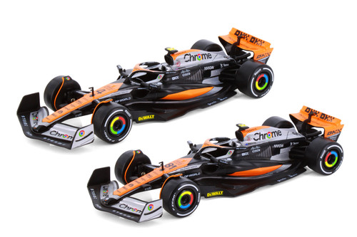 2023 McLaren MCL60 F1 "British GP" 2-Pack, #81 Piastri & #4 Norris - Showcasts 68211D - 1/24 Scale Diecast Model Toy Car