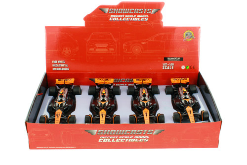 Box of 4 2023 McLaren MCL60 #81 & #4 "British GP", Orange - Showcasts 68211D - 1/24 Scale Diecast Model Toy Cars
