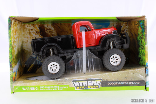 1946 Dodge Power Wagon Extreme Off-Road, Red w/ Black - New Ray R-23680 - 1/32 Scale Diecast Car