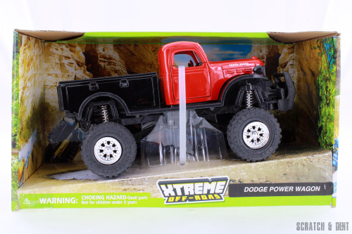 1946 Dodge Power Wagon Extreme Off-Road, Red w/ Black - New Ray R-23690 - 1/32 Scale Diecast Car