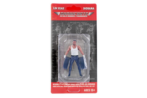 "Muscle Mechanics" Figure #1, Blue/White - Showcasts AD-25201 - 1/24 Scale Resin Diorama Figurine